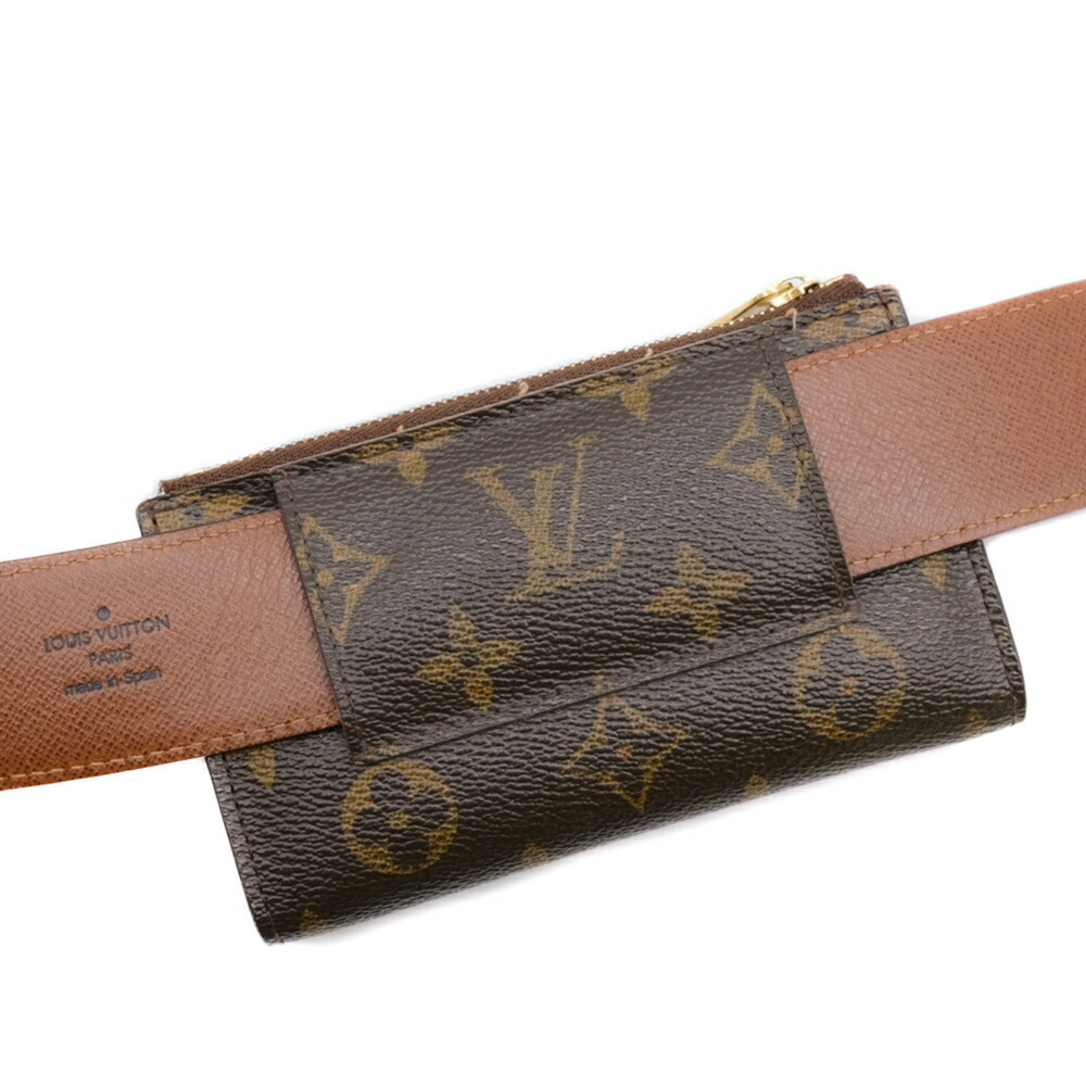 LOUIS VUITTON Authentic Brown Monogram Leather Pochette Fanny Pack - Picture 3 of 16